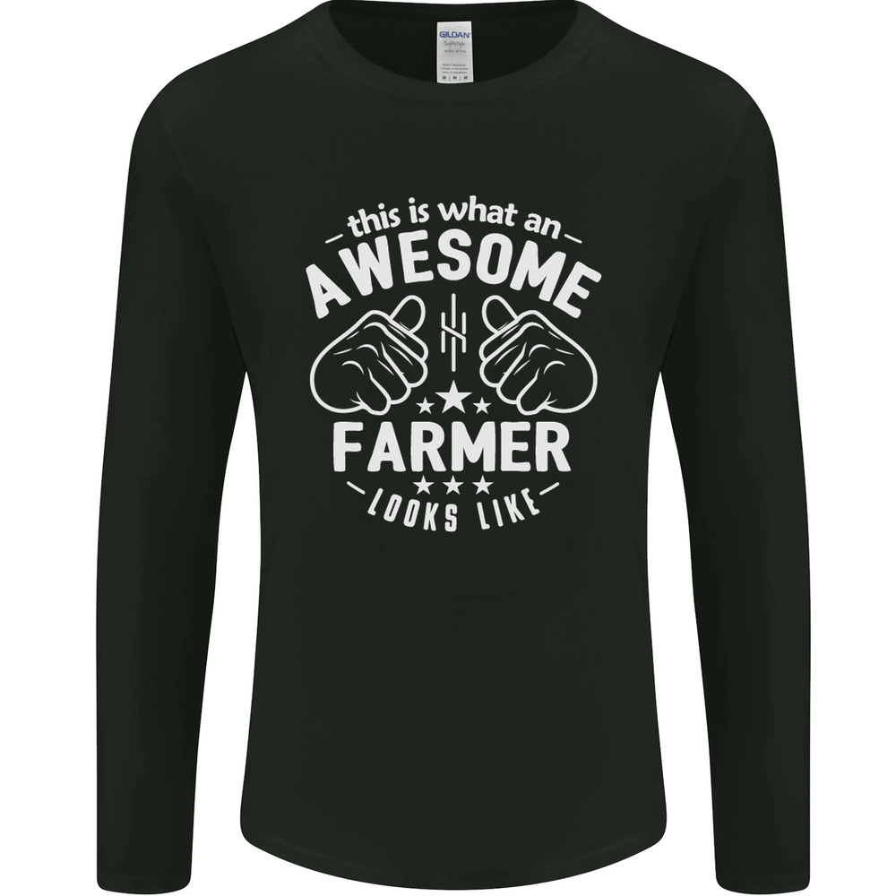 This Is What an Awesome Farmer Looks Like Mens Long Sleeve T-Shirt