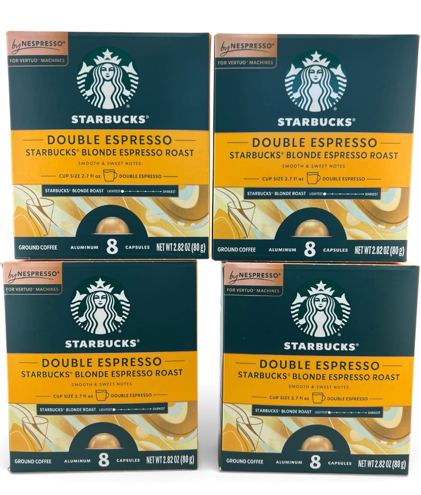 Starbucks Blonde Espresso Roast Coffee Nespresso Vertuo 32 Capsules Total
