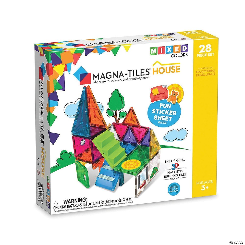 Magna-Tiles 28-Piece House Building Set for Kids 18332
