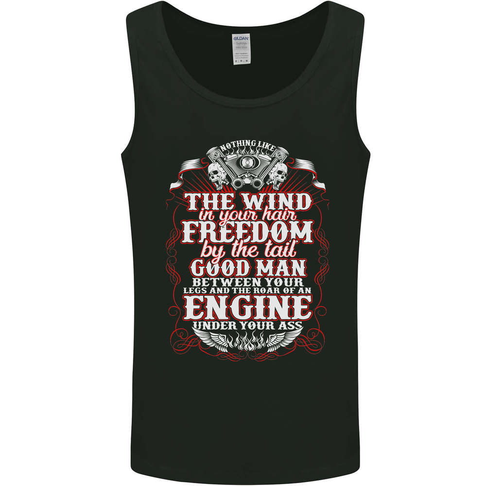 Engine Under Your Ass Biker Motorbike Mens Vest Tank Top