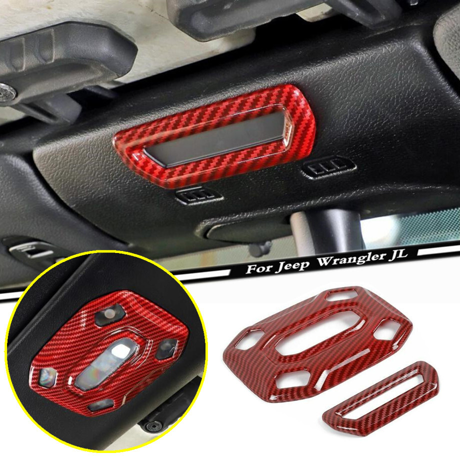 For 2018-2023 Jeep Wrangler JL Interior Car Roof Reading Lamp Light Cover Trim2*