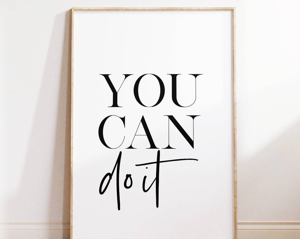 Motivational Poster Classroom Decor You Can Do It Printable Wall Art Graduation