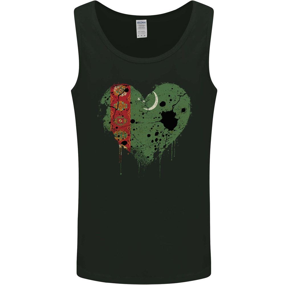 Love Turkmenistan Flag The Turkmen Day Football Mens Vest Tank Top