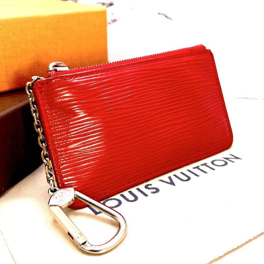 Louis Vuitton Epi Pochette Cles Monogram Red Key Coin Purse M6380E Preowned Excellent Condition
