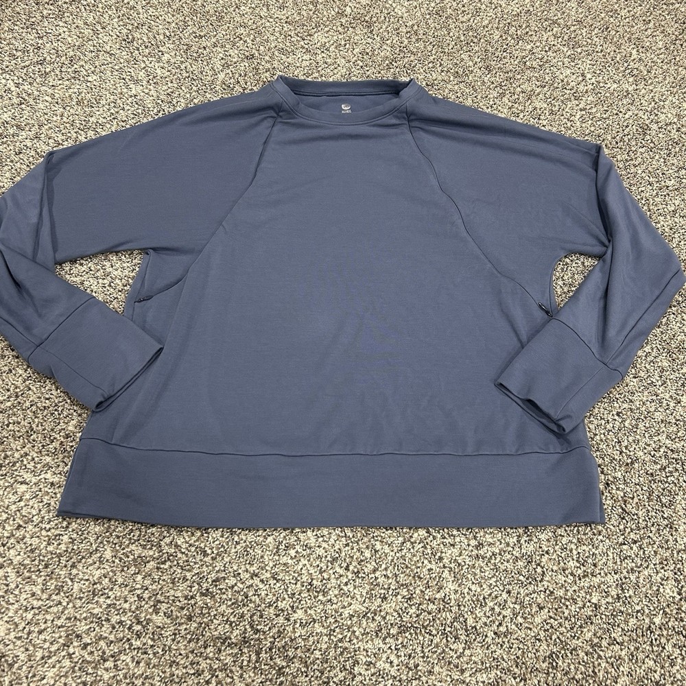Kindred Bravely Bamboo Nursing & Maternity Long Sleeve Womens XL Crew Side Zip