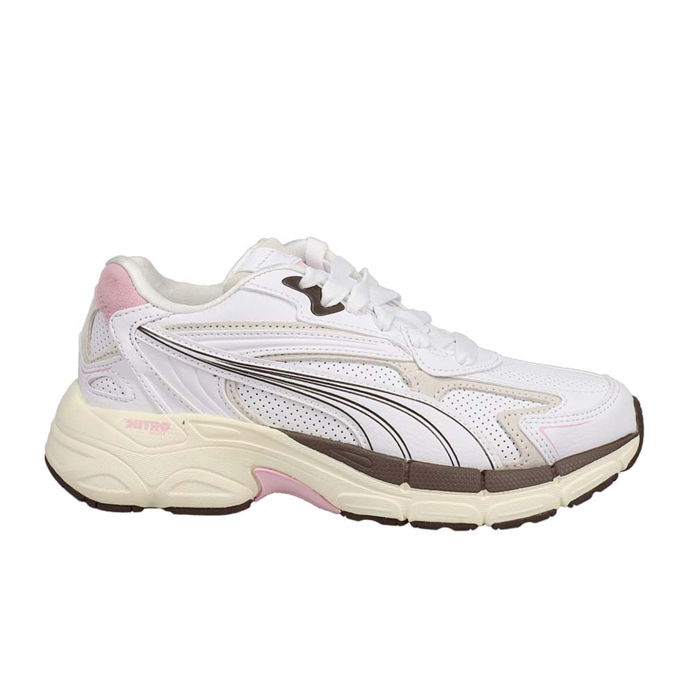 Puma Teveris Nitro Preppy Women White Lace-Up Casual Sneakers 39109602
