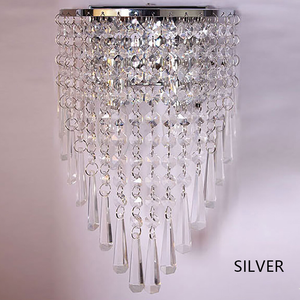 Modern Bathroom Crystal Mirror Light Front Wall Lamp Fixture Vanity Lights
