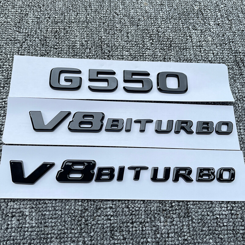 SUV G550 V8 BITURBO Rear Star Emblem Black Badge Set For Mercedes G-Class W463 /