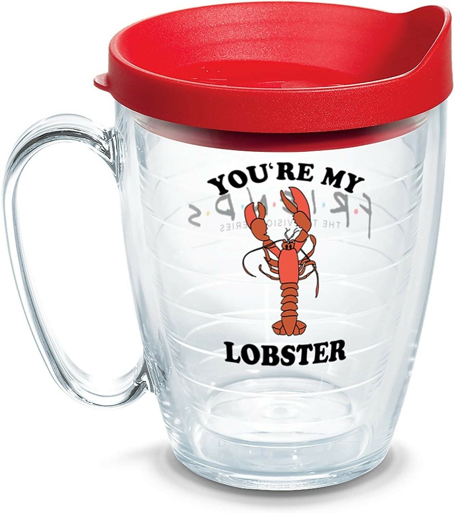 Tervis 16oz Clear Double Walled Mug with Handle - Friends You're My Lobster Design-image
