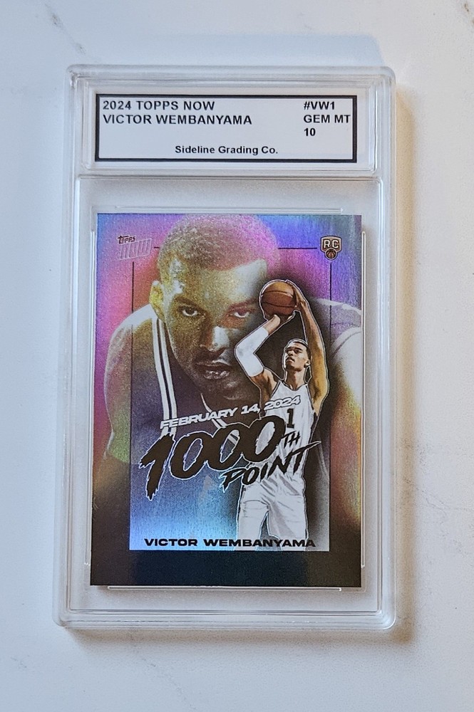 Victor Wembanyama 2024 Topps Now Rookie Card Gem Mint 10 Grade VW1