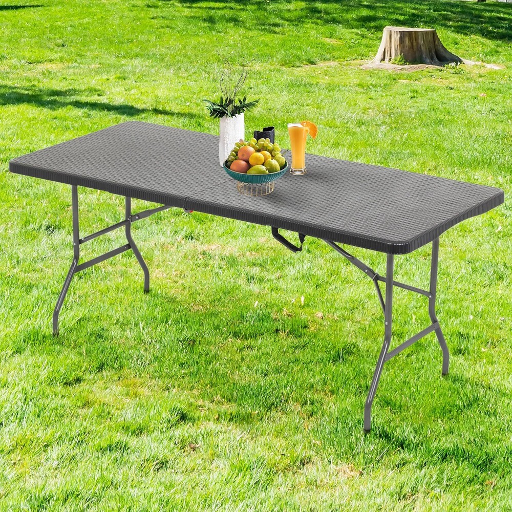 6FT Portable Folding Table for Dining Work Picnics Parties Camping