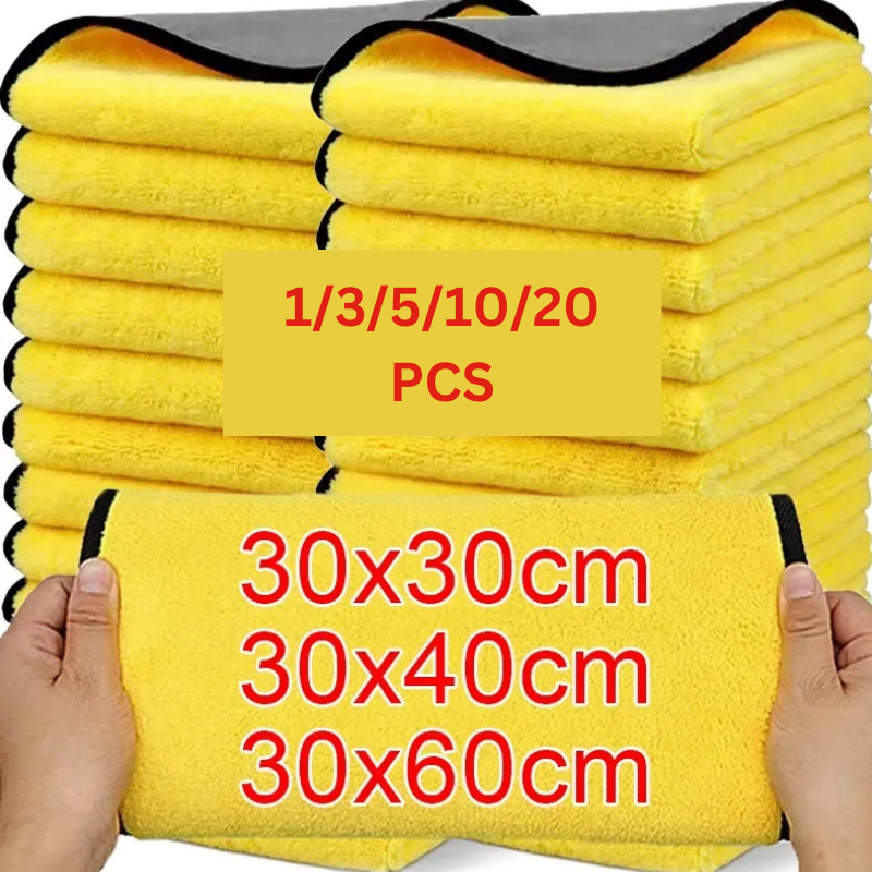 1/3/5/10/20PC Microfiber Cleaning Cloths Rag no Scratch Towel Car Wash Detailing