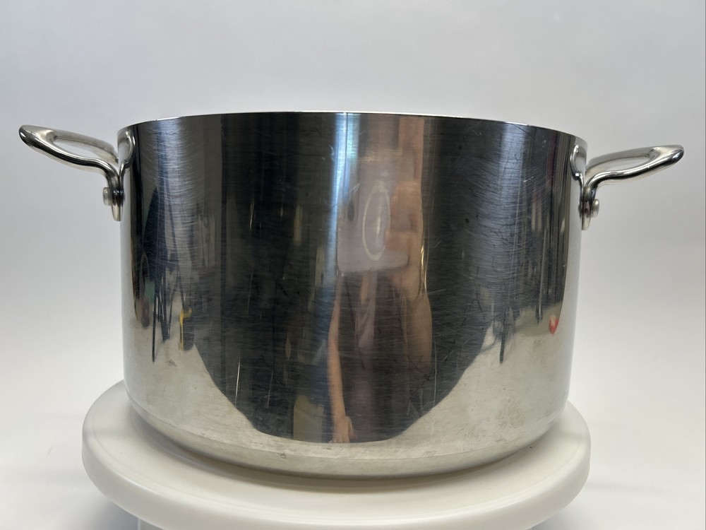 Stainless Steel 6 QT Stockpot with Heavy Base by Members Mark  -image