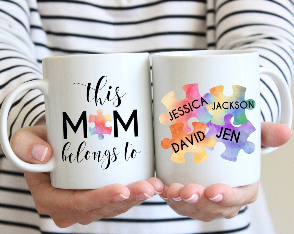 This Mom Belongs To Personalized Mug Personalized Gift For Mom Mug Name Kids