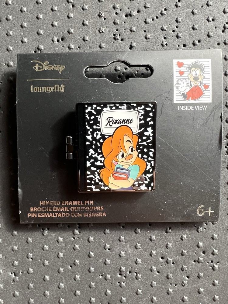 Disney Loungefly A Goofy Movie Roxanne Notebook with Hinged Enamel Pin Box