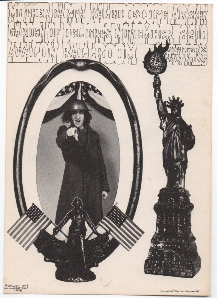 1968 Bill Graham Fillmore BG145 Postcard Mother Earth Avalon 9 Music Festival Vintage Collectible