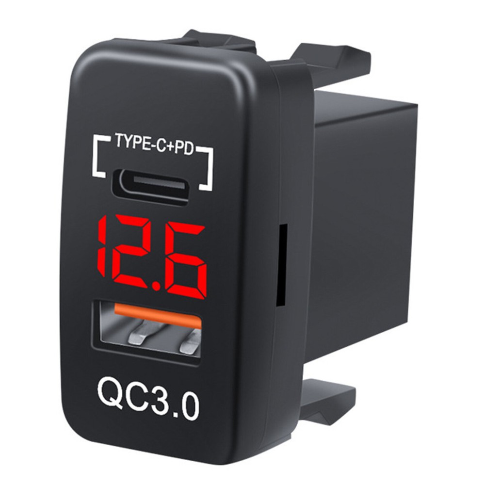 QC3.0 & PD Fast Dual USB Car Charger Adapter for Toyota