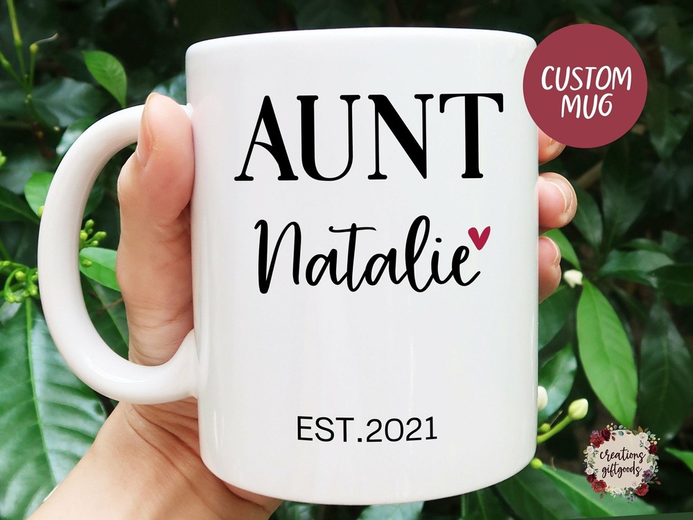 Pregnancy Announcement New Aunt Mug New Uncle Gift Future Aunt Gift New Baby