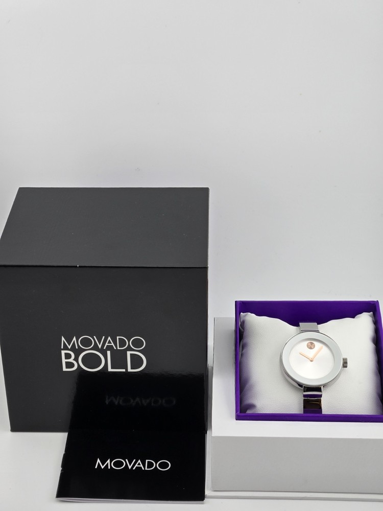 Movado Bold Women's Silver Dial Stainless Steel Watch - 3600194 ($495 MSRP)