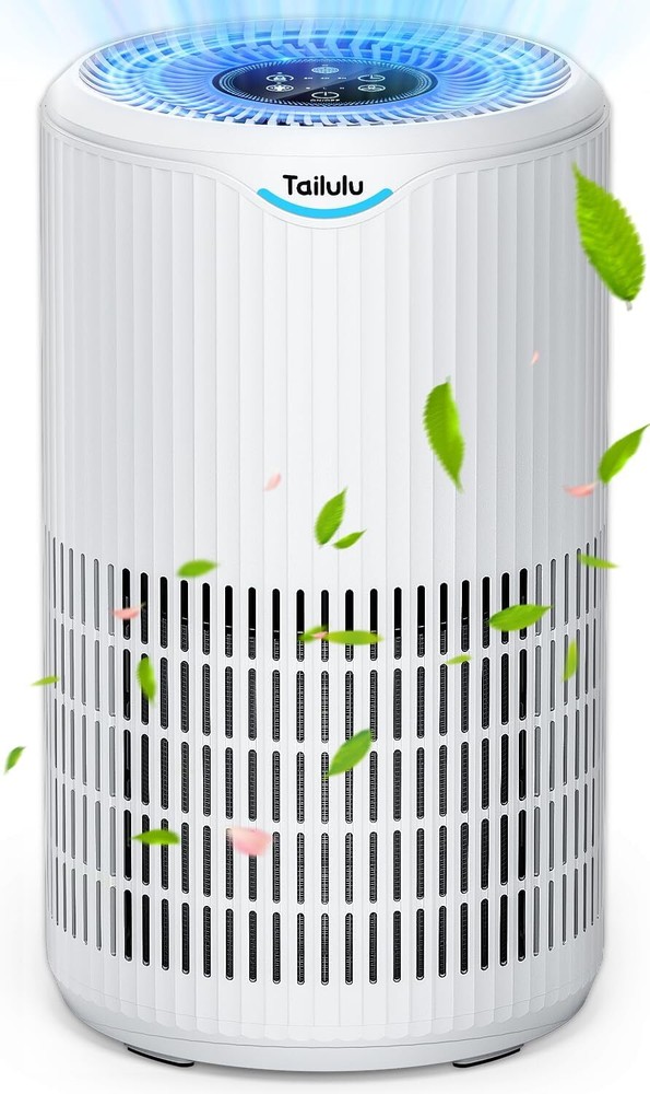 Air Purifiers for Home Large Room Up to 1500 Sq Ft, Tailulu H13 HEPA White
