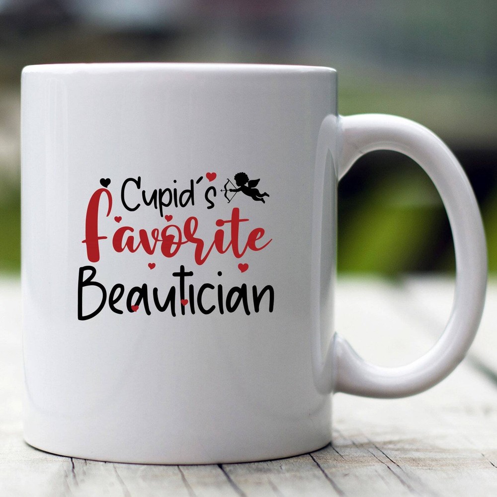 Cupid's Favorite Beautician Mug Valentine Beautician Mug Beautician Valentine Mu