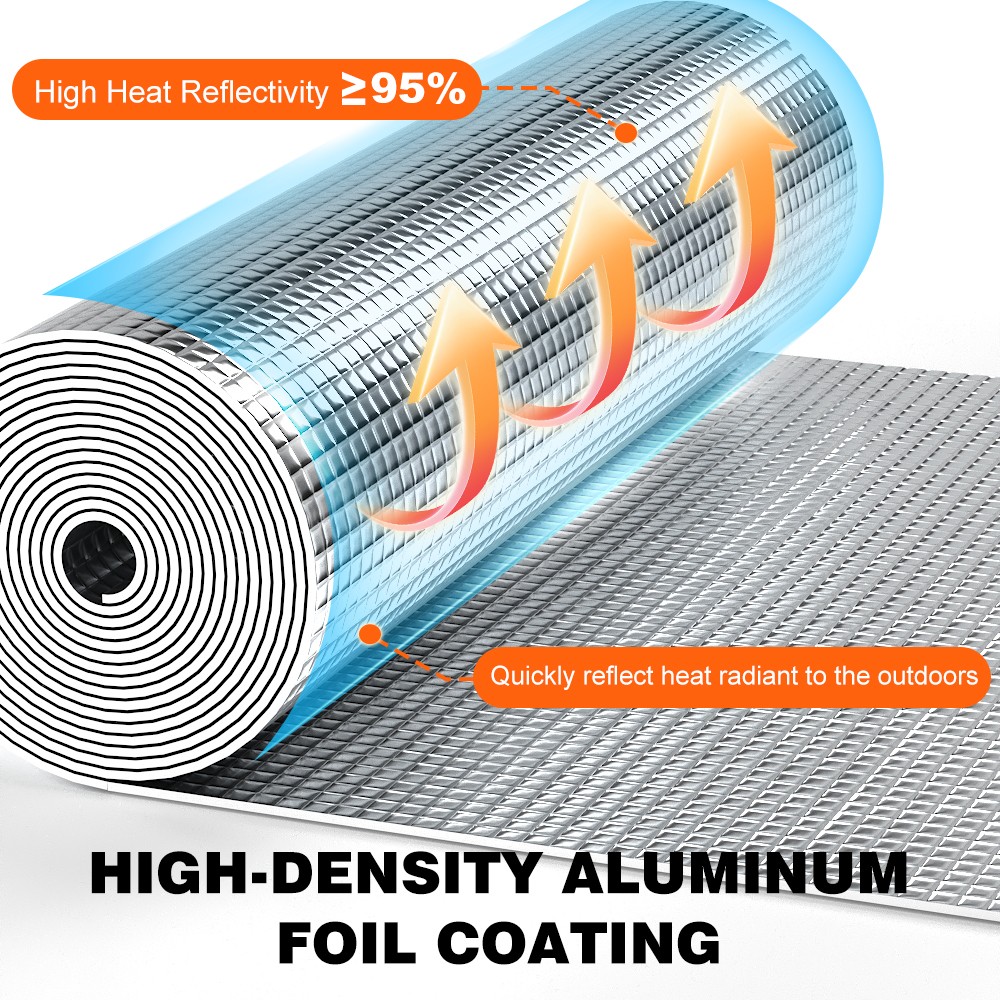 Double Reflective Insulation Roll Woven Fabric Radiant Barrier for Roof