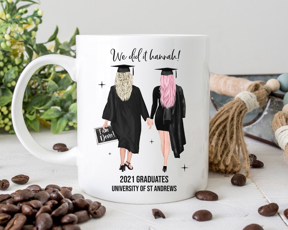 Taza de amistad personalizada We Did It taza graduado 2021 taza de regalo para mejor