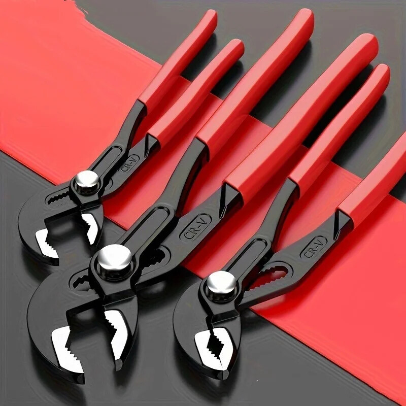 7/10/12In Water Pump Pliers Quick-Release Plumbing Pliers Pipe Wrench Adjustable