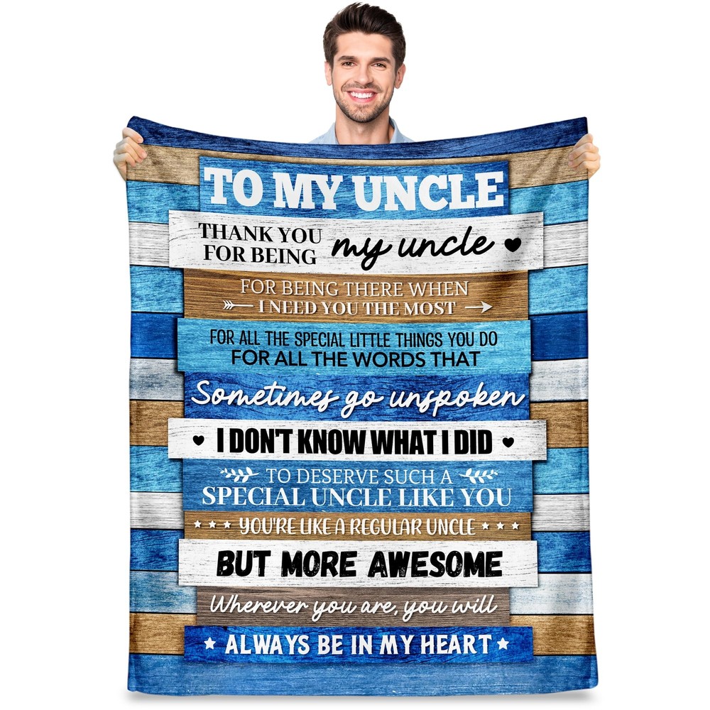 Fathers Day Blanket Gifts for Uncle Uncle Gifts from Niece Nephew Uncle Ever ...-image