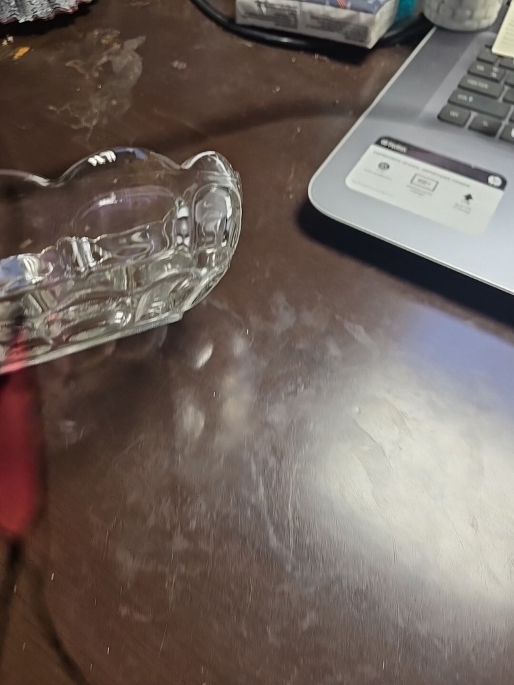 Vintage Clear Glass Bowl Whitehall Fostoria Small Round Dish Cubist 5x5x3