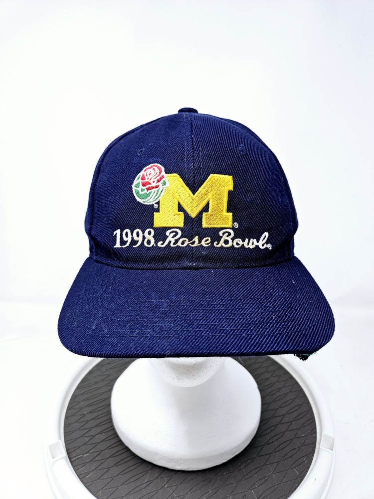 Vintage Michigan Wolverines 1998 Rose Bowl Snapback Hat Used FAST SHIPPING