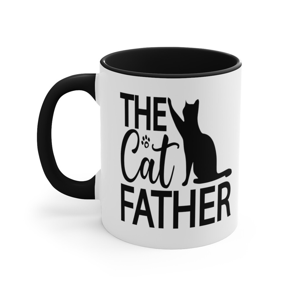 Fathers Day Coffee Mug The Cat Father Pet Lover Gift for Dad Grandad 11oz-image