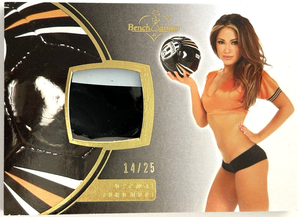 2011 Bench Warmer JESSICA BURCIAGA Ball Swatch Card ~ Playboy POTM Feb 2009