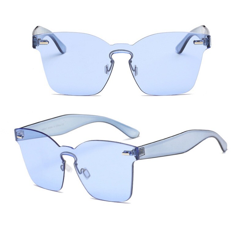 Fashion Sunglasses Men Women Rimless Y2K 80s Cute Eyewear UV400 Sun Glasses