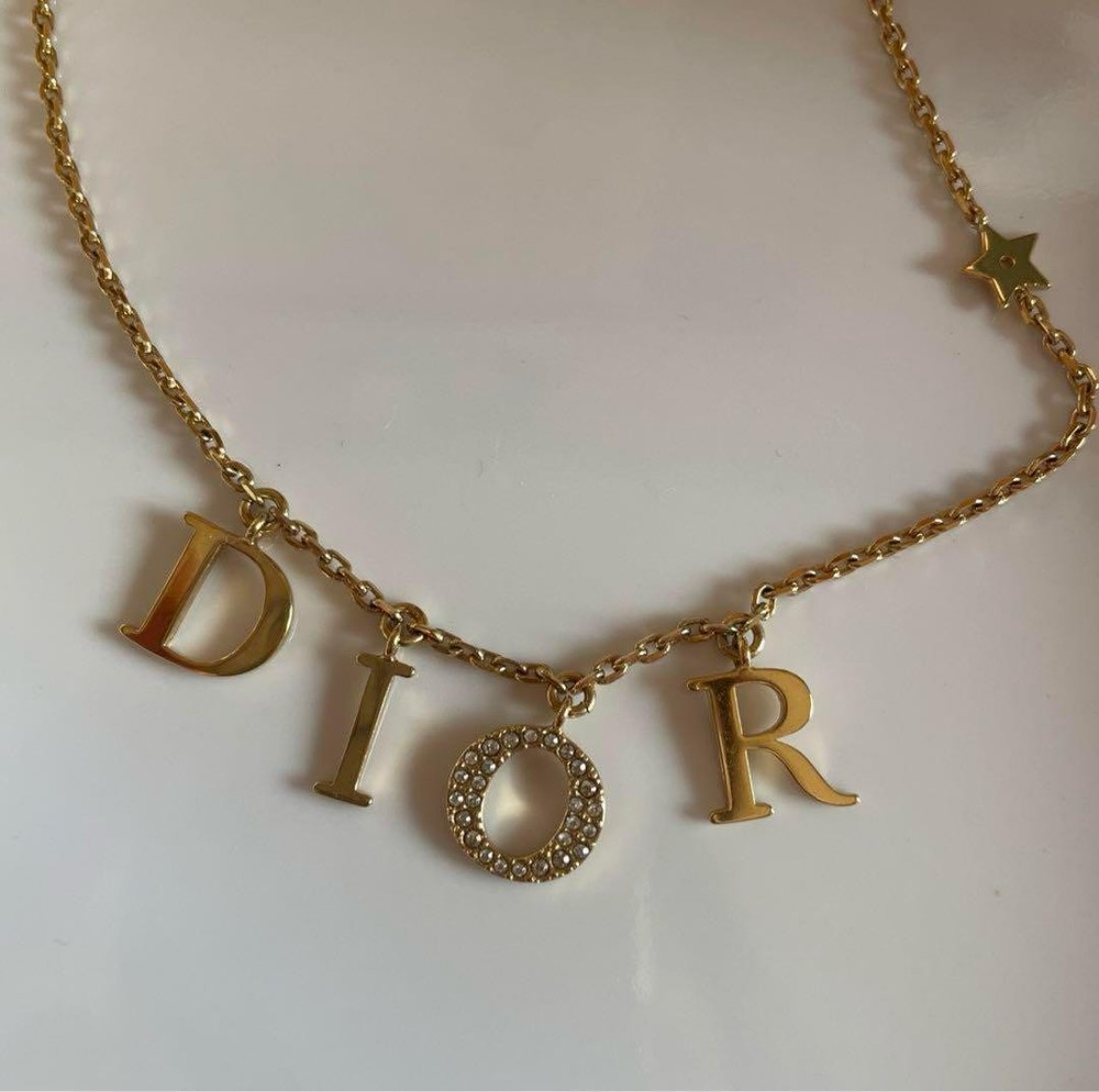 Dior Logo Necklace Revolution Star Pendant Elegant Jewelry