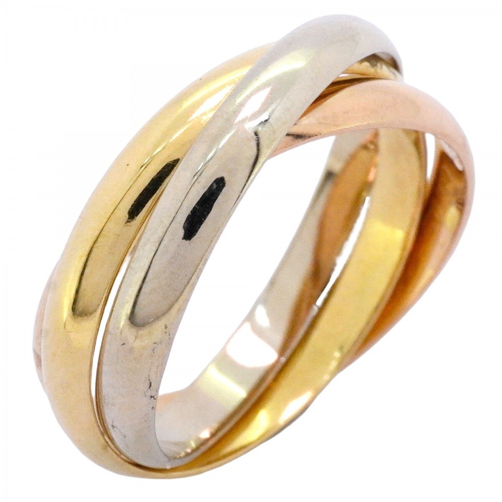 Cartier Trinity Ring 18K White Yellow Pink Gold Size 49 241042