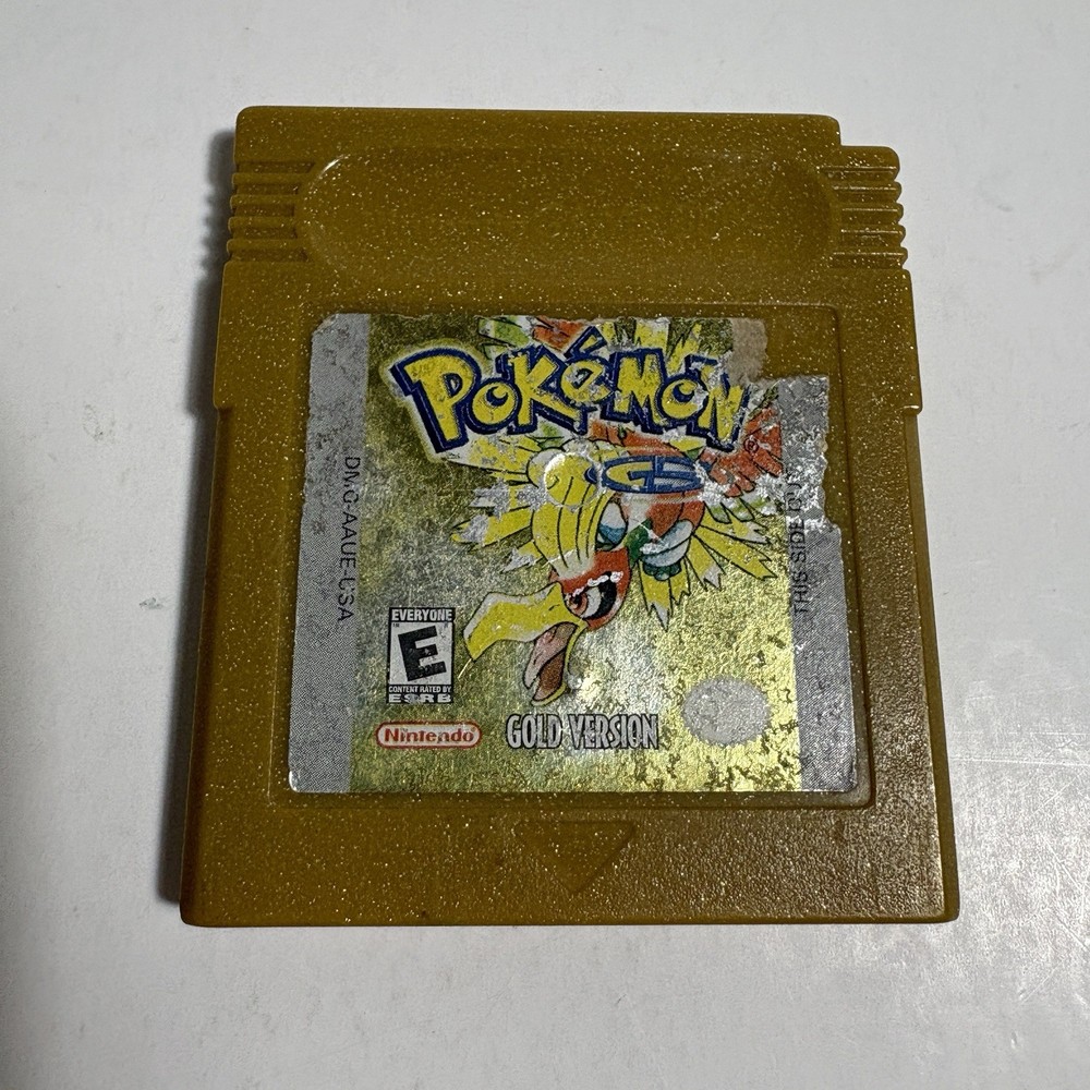 Pokemon Gold (Nintendo Gameboy Color) Authentic NEW BATTERY Saves Tested Clean