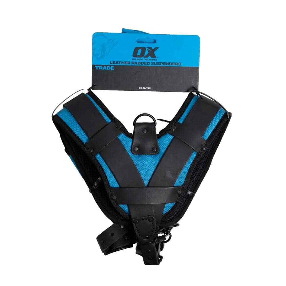 Ox Ultimate Leather & Nylon Tool Belt Suspenders with Kevlar Reinforcement