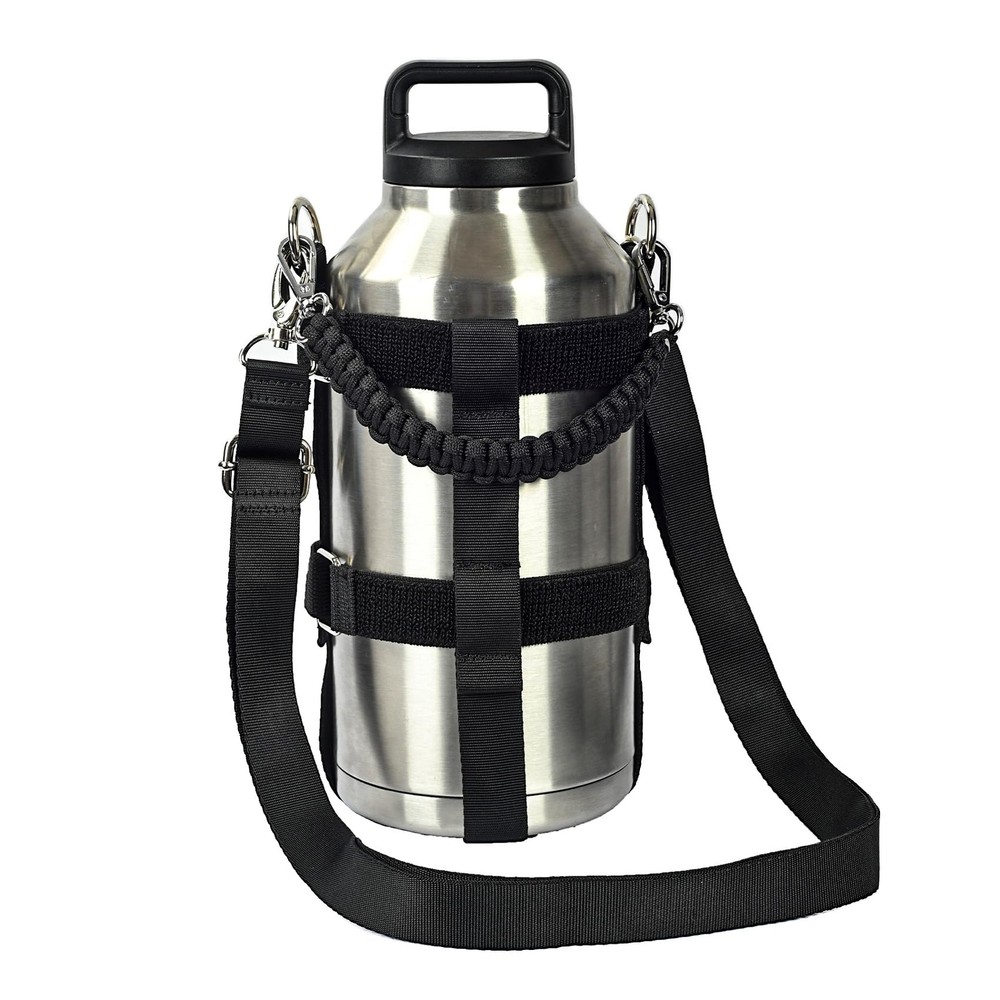 QICAIPO Water Bottle Holder with Strap and Paracord Handle - Fits Yeti, Hydro...