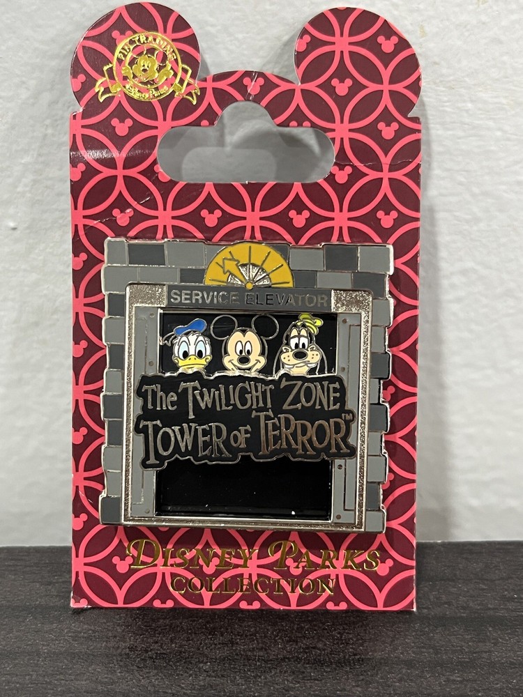 Disney Twilight Zone Tower of Terror Mickey Donald & Goofy Slider Scared Pin NEW