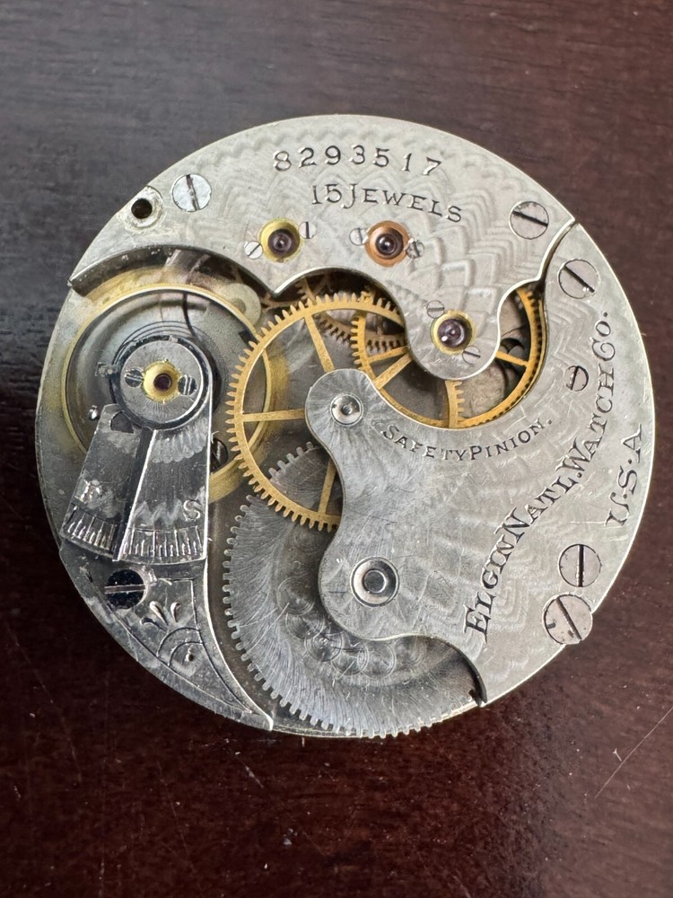 Vintage Elgin Pocket Watch Movement Gr. 216 6 Size Keeps Time