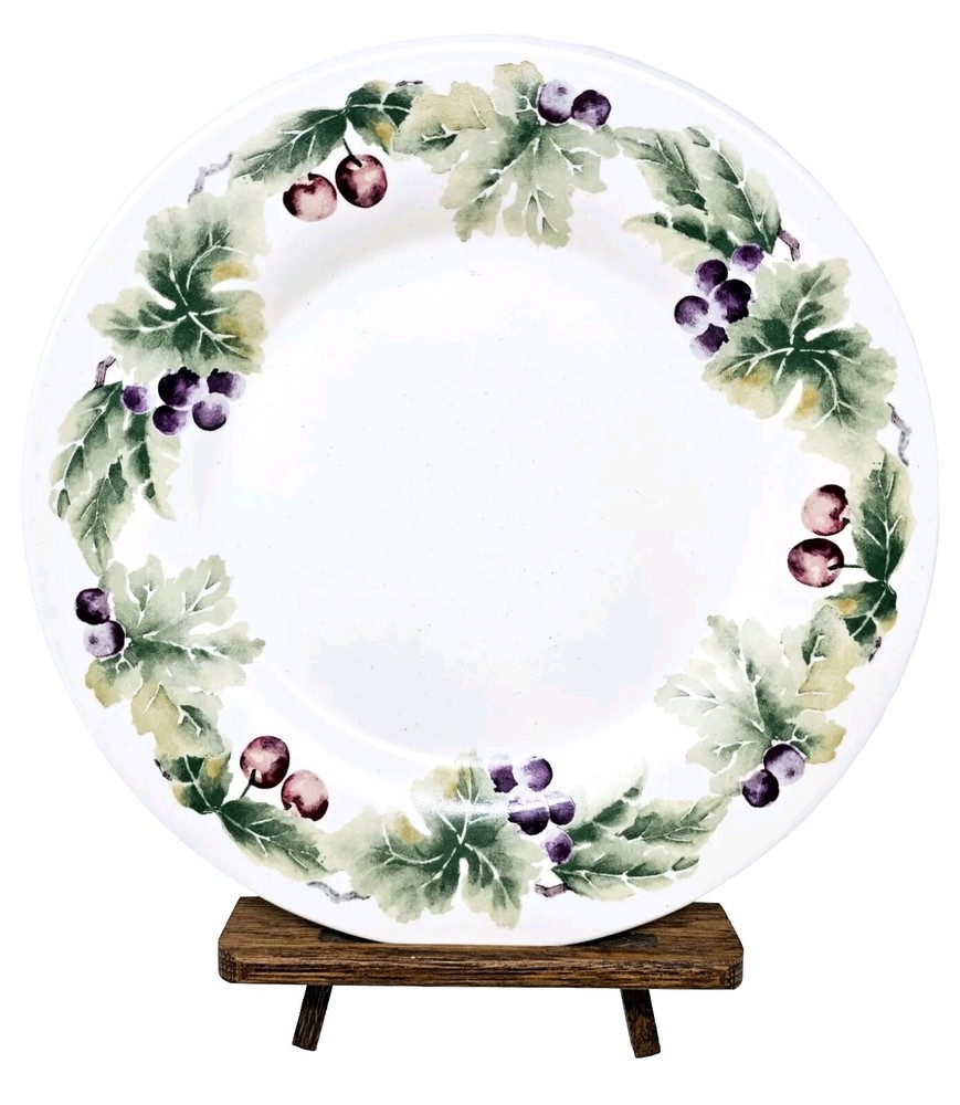 Pfaltzgraff Jamberry 11 Inch USA Made Dinner Plate with Small Crack by Pat Farrell