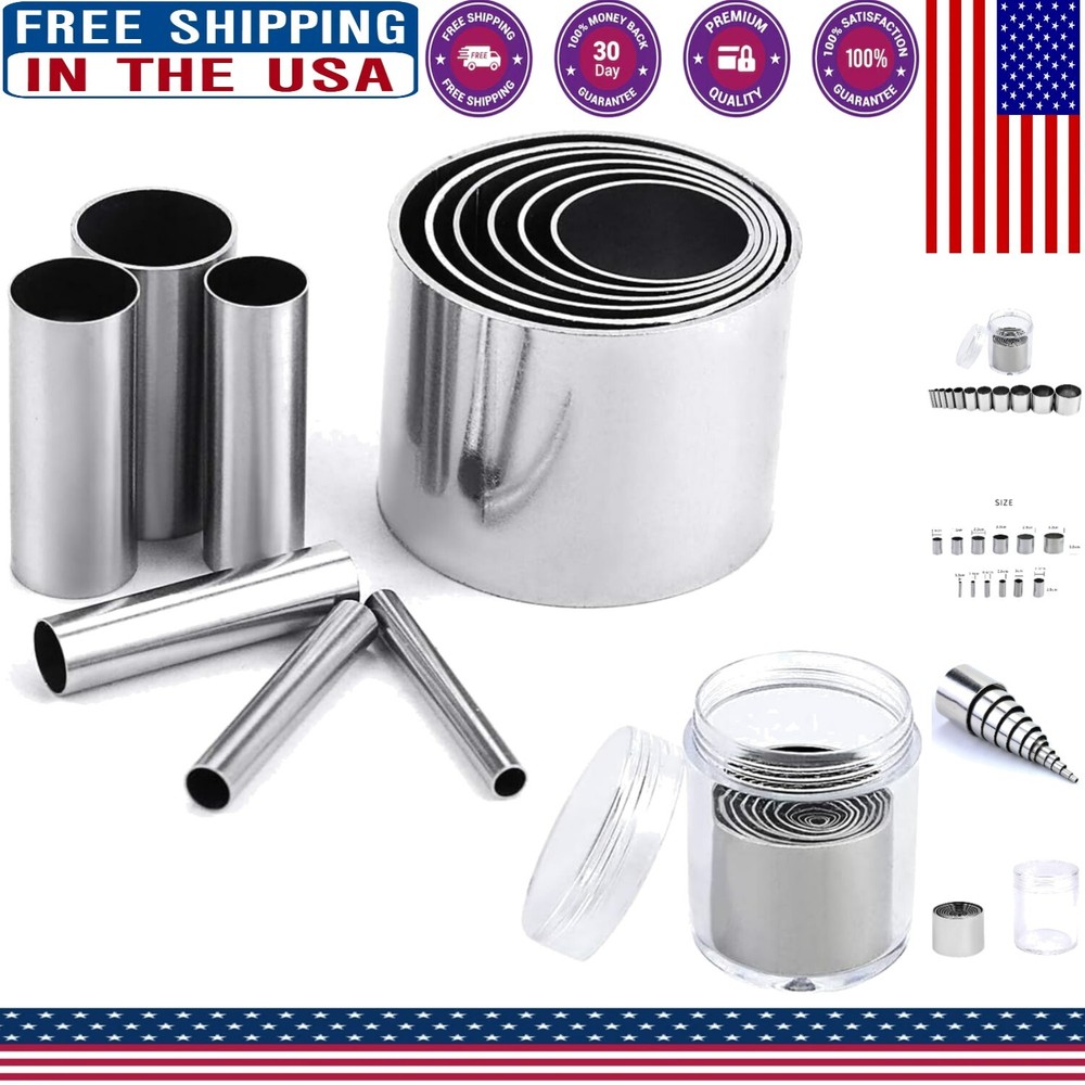 Professional Quality 12 PC Stainless Steel Punch Cutter Set for Pottery & Crafts