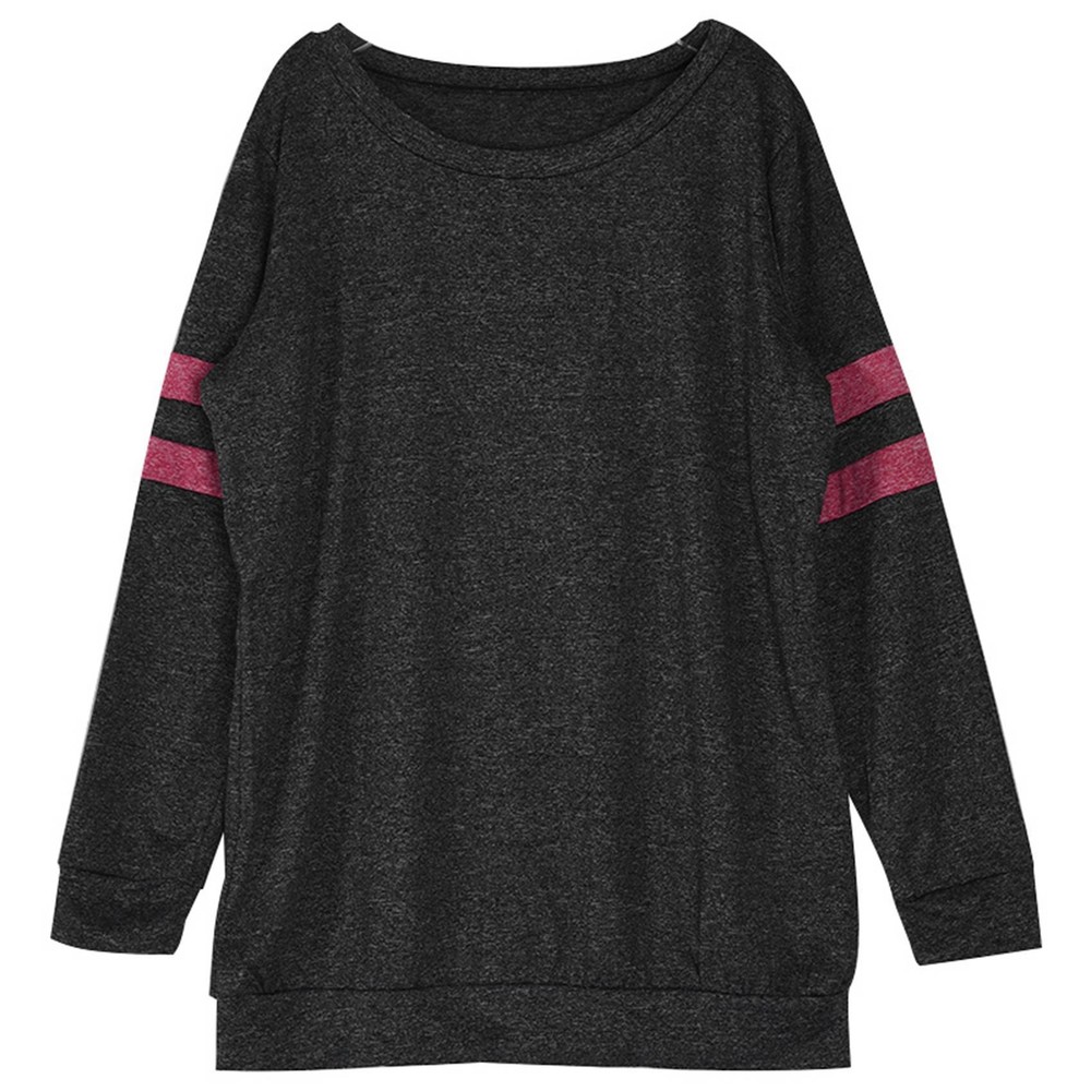 Fashion Women Autumn Long Sleeve Round Neck Tshirt Female Casual Loose5929
