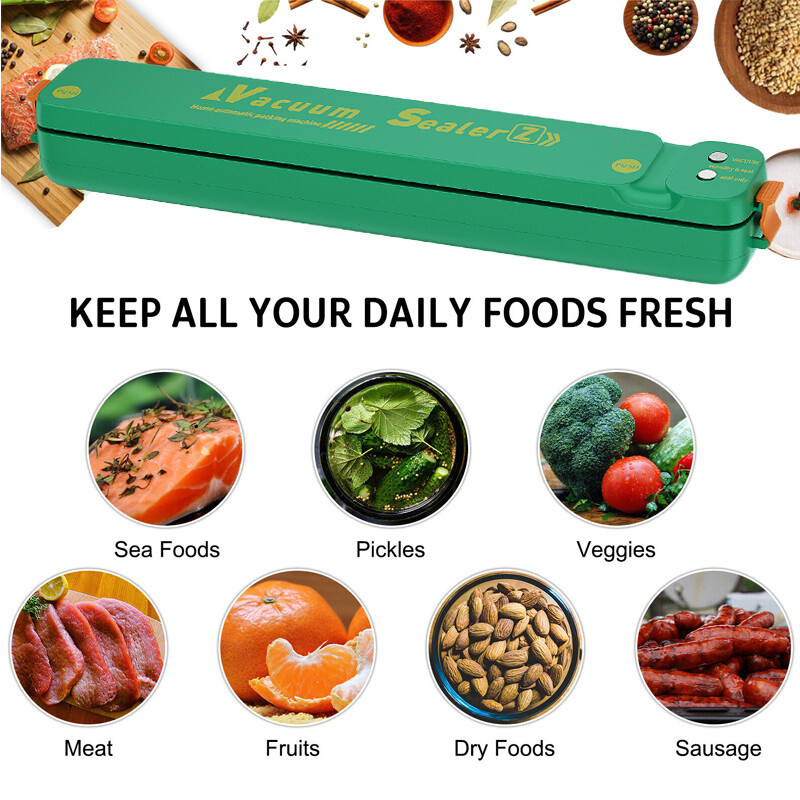 Automatic Green Vacuum Sealer Machine for Food Preservation & Storage
