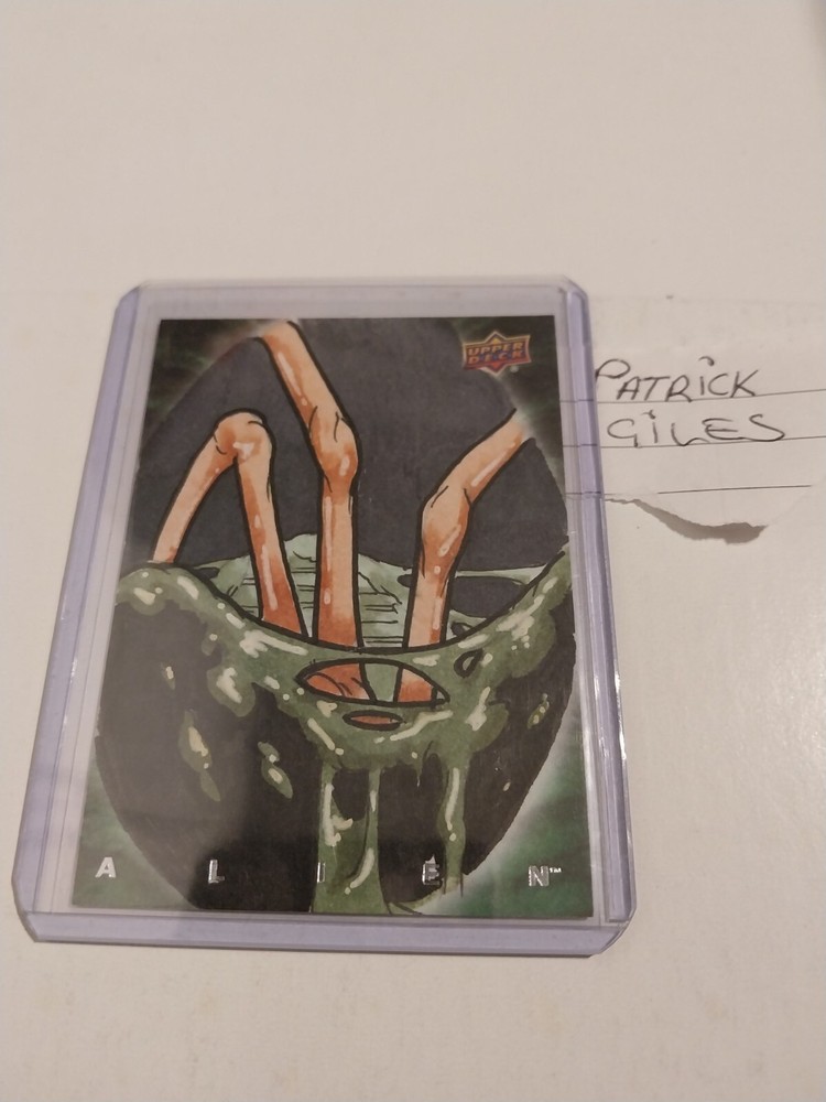 Exclusive Alien Movie Sketch Card 1/1 by Patrick Giles Featuring Egg and Facehugger Art