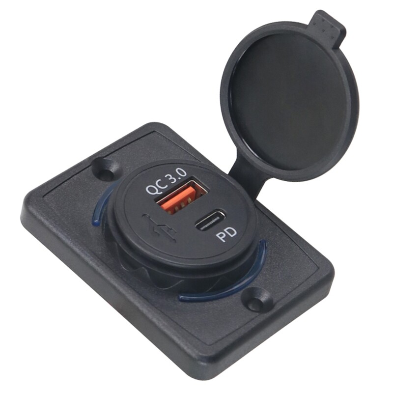 Fast QC3.0 Dual USB Car Charger for Cars, Bikes & Boats