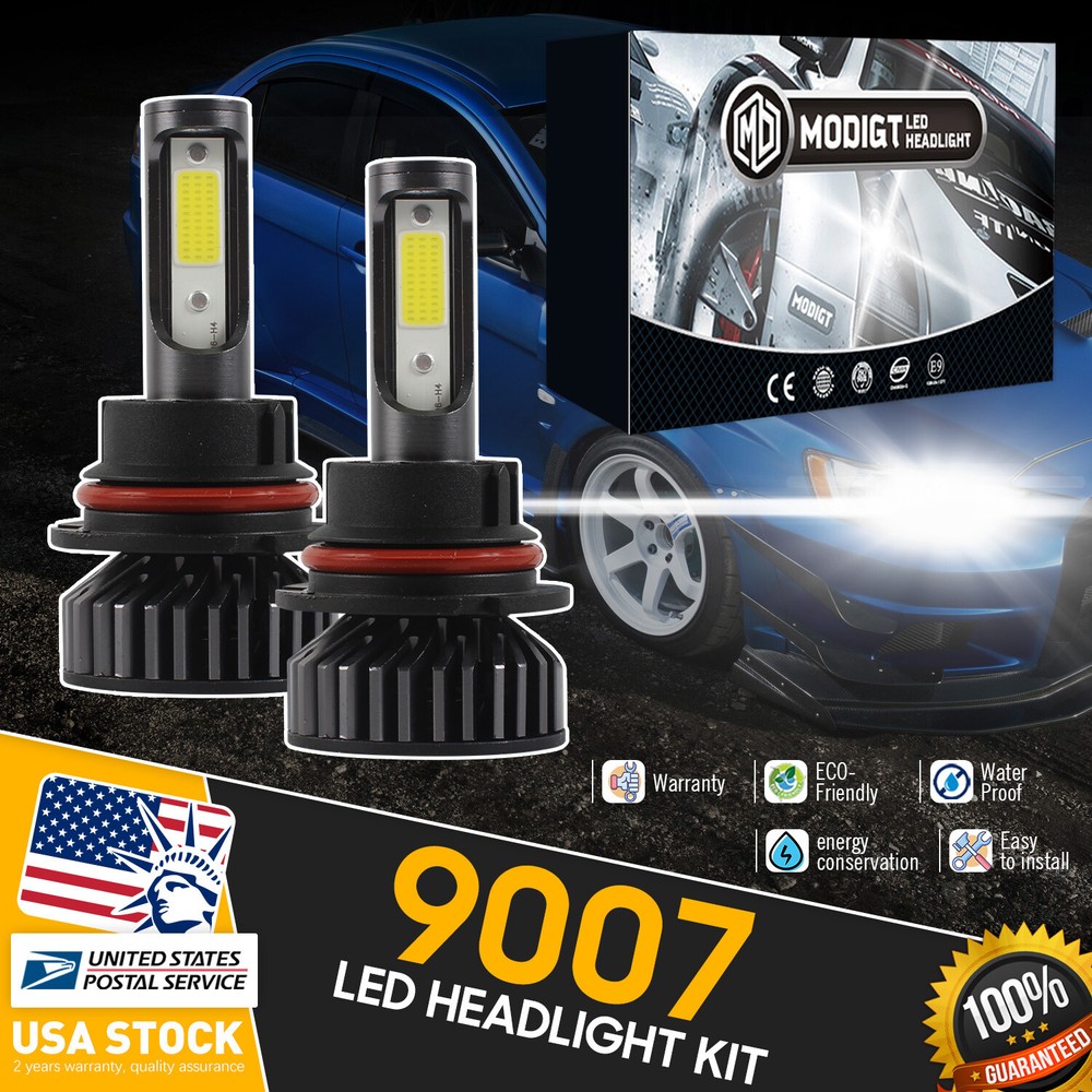 9007 Beam LED Car Bulbs Headlight Lamp Kit 6000K White 20000LM Super Bright 100W