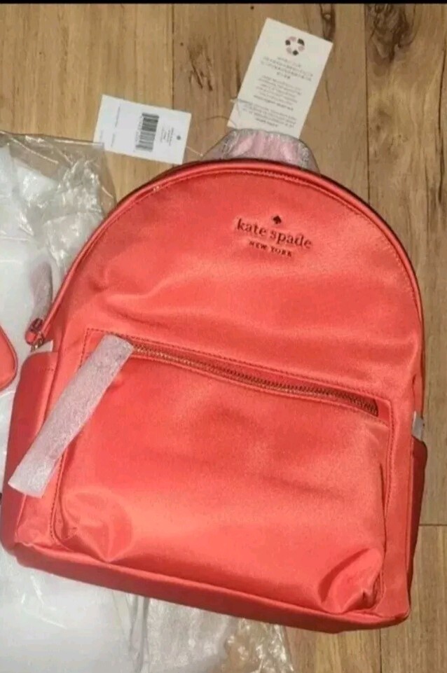Kate Spade Chelsea Medium Red Nylon Backpack WKR00556 Brand New With Tags