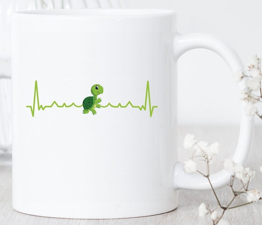 Cute Turtle Heartbeat Mug for Turtle Lovers - Perfect Gift Idea